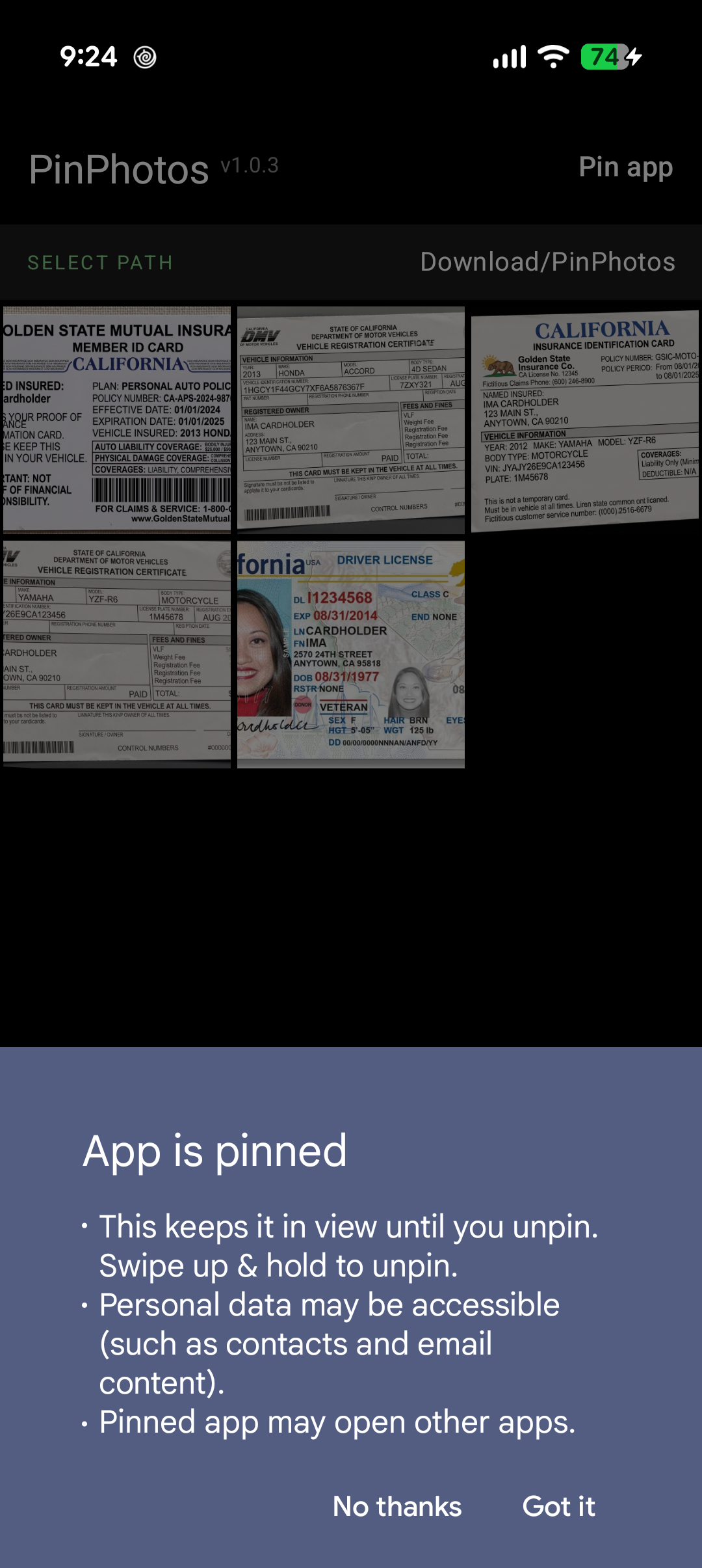 App Pinning Instructions
